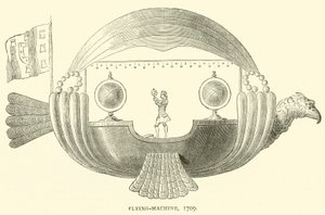 फ्लाइंग-मशीन, 1709 द्वारा अंग्रेजी स्कूल