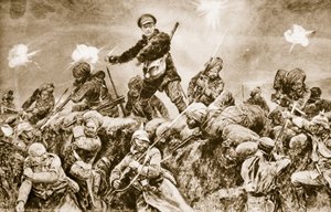 द ग्लोरी ऑफ द राज के लिए: भारतीय सैनिकों ने जर्मन खाइयों को न्यूरवे चैपल में मार्च 1915, 1914-19 में चार्ज किया द्वारा अंग्रेजी स्कूल