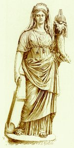 फोर्टुना, वेटिकन में प्रतिमा, विक्टर डुरु द्वारा रोम के इतिहास का चित्रण, 1884 में प्रकाशित (डिजिटल रूप से बढ़ाया गया चित्र) द्वारा अंग्रेजी स्कूल
