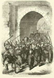 सितंबर 1870 के बाद कैपिटेशन के बाद स्ट्रैसबर्ग को छोड़ते हुए फ्रांसीसी सैनिक द्वारा अंग्रेजी स्कूल