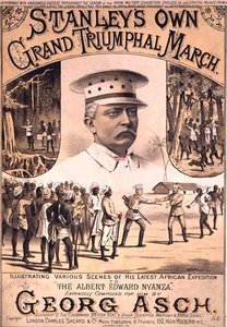 जॉर्ज एश (कलर लिथो) द्वारा रचित 'स्टेनलीज़ ओन ग्रैंड ट्रूफ़ल मार्च' के लिए संगीत स्कोर का फ्रंट कवर द्वारा अंग्रेजी स्कूल