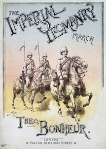Theon Bonheur द्वारा इंपीरियल येओमरी मार्च के लिए संगीत स्कोर का फ्रंट कवर द्वारा अंग्रेजी स्कूल