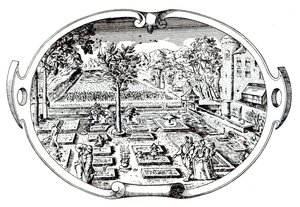 जॉन जेरार्ड (1545-1607) द्वारा द हेराल्ड, फ्रॉम शील्ड, 1597 प्रकाशित द्वारा अंग्रेजी स्कूल