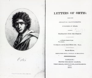 1818 में प्रकाशित निकोलो उगो फोस्कोलो द्वारा ऑर्टिस ऑफ़ द ऑर्टिस को फ्रंटस्पिब्लिस द्वारा अंग्रेजी स्कूल