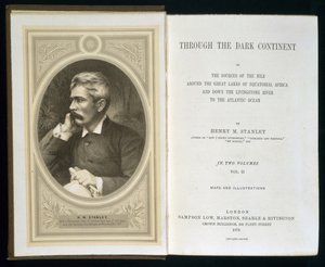 हेनरी एम। स्टैनली द्वारा फ्रंटस्पाइबर टू द डार्क कॉन्टिनेंट, 1878 में प्रकाशित हुआ द्वारा अंग्रेजी स्कूल