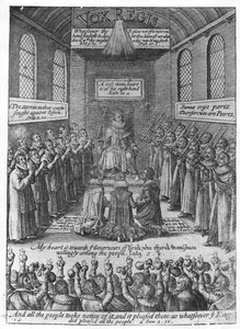 थॉमस स्कॉट द्वारा &39;वोक्स रेजिस&39; के सामने, c.1624 (उत्कीर्णन) द्वारा अंग्रेजी स्कूल