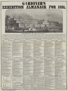 1851 के लिए गार्डिनर्स एग्जिबिशन अलमनैक द्वारा अंग्रेजी स्कूल
