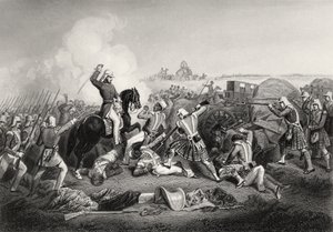 1858 में प्रकाशित &39;द हिस्ट्री ऑफ द इंडियन म्यूटिनी&39; से 1857 में फत्तपोर में नाना साहिब पर जनरल हैवलॉक का हमला। द्वारा अंग्रेजी स्कूल
