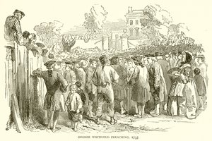 जॉर्ज व्हिटफील्ड उपदेश, 1735 द्वारा अंग्रेजी स्कूल