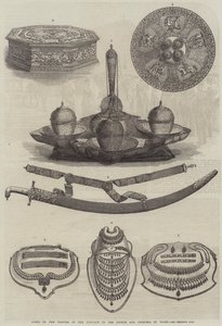 वेल्स के राजकुमार और राजकुमारी को पंजाब के राजकुमारों के उपहार (उत्कीर्णन) द्वारा अंग्रेजी स्कूल