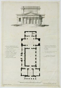 लोअर असेंबली रूम्स, बाथ का ग्राउंड प्लान, चार्ल्स हुलमंडेल (1789-1850) द्वारा उकेरा गया द्वारा अंग्रेजी स्कूल