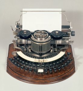 हेमोंड टाइपराइटर, आदर्श कीबोर्ड के साथ, c.1895