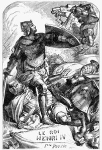 हेनरी IV (हेनरी IV) - "विलियम शेक्सपियर द्वारा पूर्ण कार्य" में चित्रण 1866 - इस संस्करण के चित्र और सामान्य रूप लंदन में प्रकाशित कैसल के सचित्र शेक्सपियर से उधार लिए गए हैं। द्वारा अंग्रेजी स्कूल