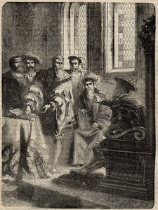 हेनरीआठवा। और उनकी परिषद ने बाइबिल का अंग्रेजी में अनुवाद - 1538 - कैसेल पेटर और गैलपिन द्वारा "" इंग्लैंड का इतिहास "" से उत्कीर्ण किया। द्वारा अंग्रेजी स्कूल