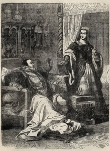 हेनरी VIII और क्वीन कैथरीन पार (1512-1548) - कैसेल पेटर और गैलपिन द्वारा "" इंग्लैंड के इतिहास " से उत्कीर्णन द्वारा अंग्रेजी स्कूल