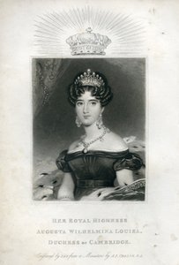उनकी रॉयल हाइनेस अगस्ता विल्हेल्मिना लुईसा, डचेस ऑफ कैम्ब्रिज, 1830 द्वारा अंग्रेजी स्कूल