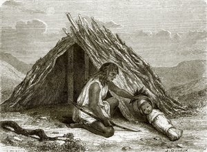 Chimehwhueb भारतीयों की झोपड़ी द्वारा अंग्रेजी स्कूल