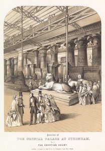सिडेनहैम में क्रिस्टल पैलेस का इंटीरियर - मिस्र का न्यायालय द्वारा अंग्रेजी स्कूल