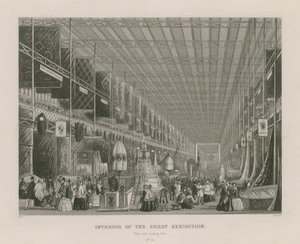 महान प्रदर्शनी का इंटीरियर, 1851, पूर्व की ओर पश्चिम छोर द्वारा अंग्रेजी स्कूल