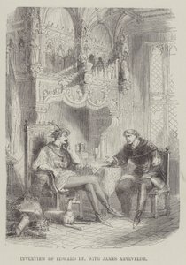 जेम्स आर्टेवेल्डे के साथ एडवर्ड III का साक्षात्कार (उत्कीर्णन) द्वारा अंग्रेजी स्कूल