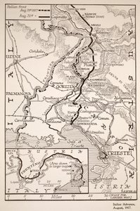 इतालवी अग्रिम, अगस्त 1917 द्वारा अंग्रेजी स्कूल