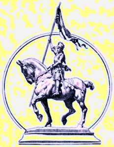 जोन ऑफ आर्क, 1897 में प्रकाशित हू अर्नाल्ड-फोर्स्टर द्वारा इंग्लैंड के इतिहास के लिए चित्रण (डिजिटल रूप से बढ़ाया गया चित्र) द्वारा अंग्रेजी स्कूल