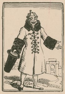 जोसेफ ग्रिमाल्डी ने क्लाउन सिंगिंग ऑल द वर्ल्ड इन पेरिस, सरे थिएटर, 1814 द्वारा अंग्रेजी स्कूल