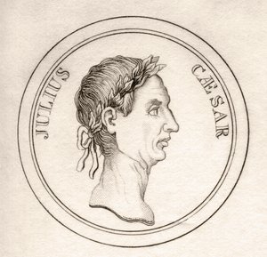 जूलियस सीज़र, &39;क्रैब्स हिस्टोरिकल डिक्शनरी&39; से, 1825 में प्रकाशित हुआ द्वारा अंग्रेजी स्कूल