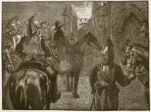 1804 में ड्यूक डेएनघेन का अपहरण, कैसल्स इलस्ट्रेटेड हिस्ट्री ऑफ इंग्लैंड से चित्रण (सीपिया फोटो) द्वारा अंग्रेजी स्कूल