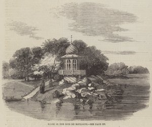 Bois de Boulogne (उत्कीर्णन) में कियॉस्क द्वारा अंग्रेजी स्कूल