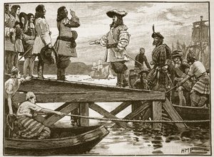 Carrickfergus में मार्शल शोमबर्ग की लैंडिंग, कैसल्स इलस्ट्रेटेड हिस्ट्री ऑफ इंग्लैंड (सेशेल्स) से उदाहरण द्वारा अंग्रेजी स्कूल
