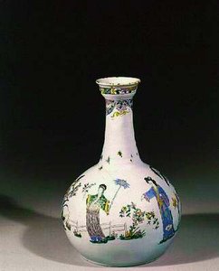 लिवरपूल पानी की बोतल के साथ enamelled chinoiserie सजावट, c.1750 (मिट्टी के बरतन) द्वारा अंग्रेजी स्कूल