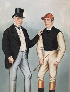 लॉर्ड फालमाउथ और फ्रेड आर्चर (1857-1886) (कागज पर wc) द्वारा अंग्रेजी स्कूल