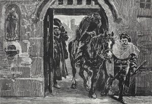 ऑग्सबर्ग से भागने वाले लूथर, जेम्स एइटकेन वायली (1808-1890) द्वारा पब के विरोध का इतिहास, उदाहरण 1878 द्वारा अंग्रेजी स्कूल