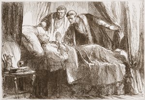 अपने मृत्यु-बिस्तर पर लूथर, जेम्स एइटकेन वायली (1808-1890), पब द्वारा प्रोटेस्टेंटवाद के इतिहास से दृष्टांत 1878 द्वारा अंग्रेजी स्कूल