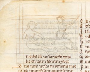 MS McClean 123 f.40v 'द नुनेटन बुक', c.1280-1300 (चर्मपत्र पर स्याही) (418062 का विवरण) द्वारा अंग्रेजी स्कूल