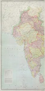 भारत का मानचित्र, कर्नल एचआर थिलियर, आरई, भारत के सर्वेयर जनरल, 1877 के निर्देशन में प्रकाशित हुआ