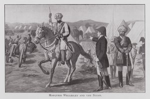 मार्क्वेस वेलेस्ली और निज़ाम (लिथो) द्वारा अंग्रेजी स्कूल