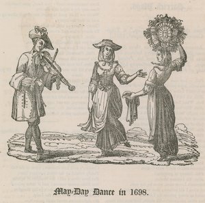 1698 में मई दिवस नृत्य द्वारा अंग्रेजी स्कूल