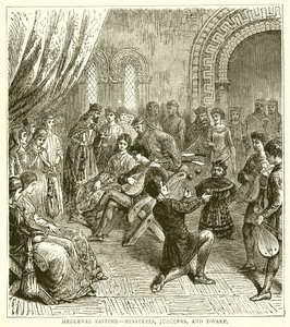 Mediaeval Pastime - Minstrels, Jugglers, और बौना द्वारा अंग्रेजी स्कूल