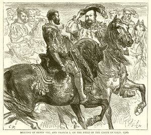 1520 के गोल्ड के मैदान पर हेनरी VIII और फ्रांसिस की बैठक द्वारा अंग्रेजी स्कूल