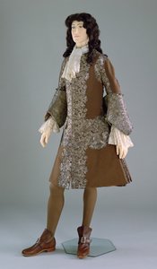 मेन्स कोट, 1720s (कशीदाकारी वेस्ट कंट्री ब्रॉडक्लोथ) द्वारा अंग्रेजी स्कूल