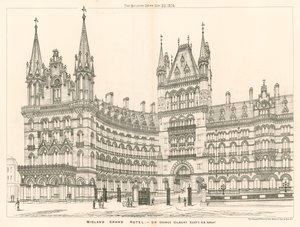 मिडलैंड ग्रैंड होटल, सर जॉर्ज गिल्बर्ट स्कॉट, वास्तुकार द्वारा अंग्रेजी स्कूल