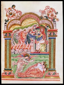 सुश्री २ Ms४ (वाई -६) फॉल .३ The द ड्रीम एंड अडिशन ऑफ द मैगी, रॉबर्ट ऑफ मिसल ऑफ जुमिएज से, c.1016 द्वारा अंग्रेजी स्कूल