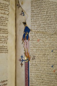 सुश्री न्यू कोल 242, f.178r, वाल्टर बर्ले द्वारा अरस्तू की राजनीति पर टिप्पणी (कलम और स्याही) द्वारा अंग्रेजी स्कूल