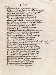 सुश्री न्यू कोल 314, f19r, द कैंटरबरी टेल्स बाय जेफ्री चौसर (कलम और स्याही पर वेल्लम) द्वारा अंग्रेजी स्कूल