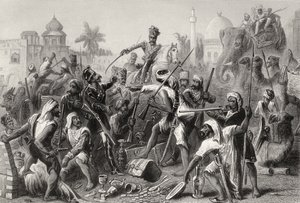 1858 में प्रकाशित &39;द हिस्ट्री ऑफ द इंडियन म्यूटिनी&39; से म्यूटिन सिपाही बिगड़ते हैं द्वारा अंग्रेजी स्कूल