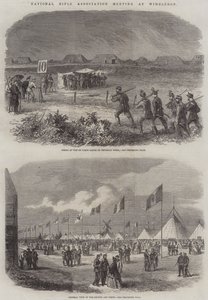 विंबलडन में राष्ट्रीय राइफल संघ की बैठक (उत्कीर्णन) द्वारा अंग्रेजी स्कूल