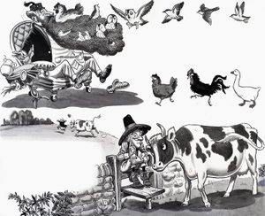 नर्सरी कविता चित्रण द्वारा अंग्रेजी स्कूल