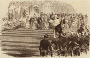 क्रिस्टल पैलेस का उद्घाटन, आर्कबिशप की प्रार्थना, 1854 द्वारा अंग्रेजी स्कूल